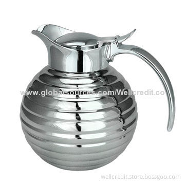 0.8/1.2L double-wall stainless steel vacuum coffee pot, easy to use